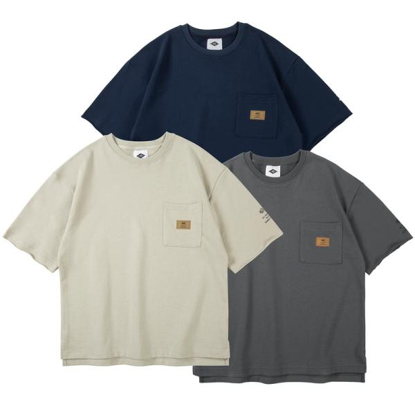 tシャツ ロゴt メンズ ワンポイント 半袖 ポケットあり コットン ヘビーウェイト オーバーサイズ...