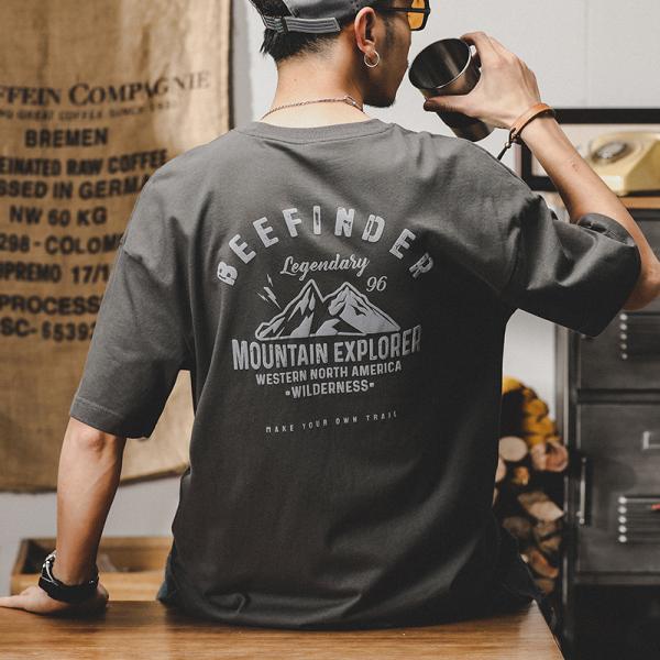 tシャツ メンズ 半袖 カレッジ 大きいサイズ バックプリント 英文字 ストリート クルーネック ロ...