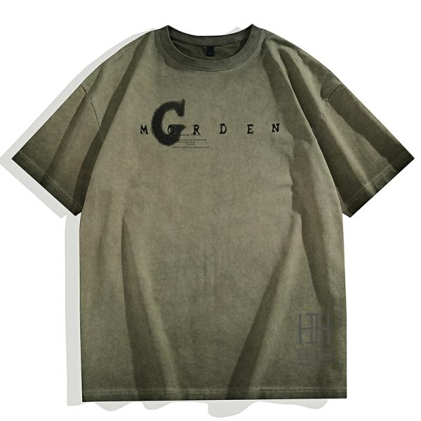 半袖tシャツ カットソー メンズ ヘビーウェイト プリント ウォッシュ加工 ユーズド おしゃれ ルー...