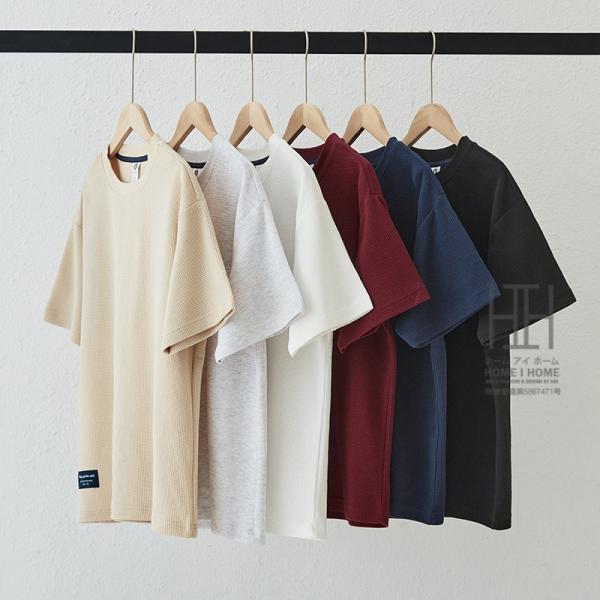 ワッフルtシャツ Tシャツ メンズ 半袖 おしゃれ クルーネック ワッフル地 8.2oz ヘビーウェ...