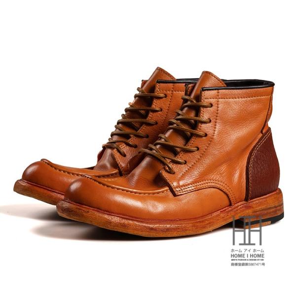 ワークブーツ ブーツ メンズ 本革 冬 防寒 バイク 防水 防滑 6ホール ソフトレザー 革靴 厚底...