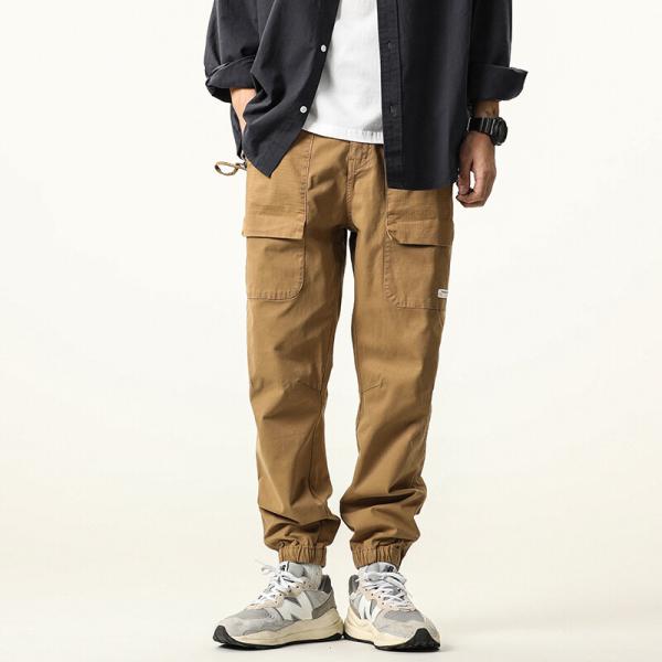 メンズ カーゴパンツ ジョガーパンツ ストレッチ ジップポケット ワーク ゆったり ストリートスタイ...