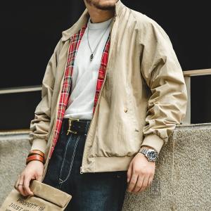 G9 ハリントンジャケット メンズ Harrington Jacket スウィングトップ フレーザータータン チェック柄裏地 スイングトップ ショート丈 おしゃれ 裏地タータン