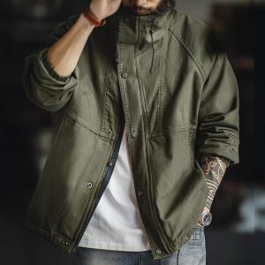 M65 ジャケット メンズ ショート丈 モッズコート Simple M-65 Urban ミリタリージャケット スタンドカラー ドローコード 9.1oz 綿 100 ヴィンテージ アウター