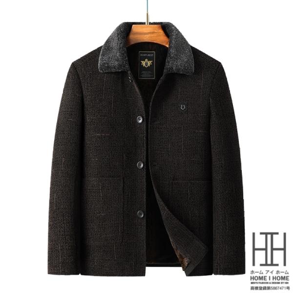 コート ボアジャケット メンズ 50代 冬服 40代 裏ボア ボア襟 裏起毛 ビジネスコート ラシャ...