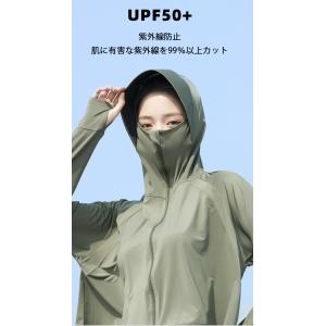 ラッシュガード レディース パーカー 長袖 フ...の詳細画像1