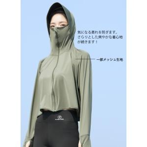 ラッシュガード レディース パーカー 長袖 フ...の詳細画像2