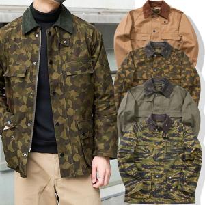 サファリジャケット メンズ ワークジャケット Safari Jacket 無地 カモフラージュ 迷彩柄 コーデュロイ襟 ポケット 綿100 コットンツイル ミリタリー アウトドア