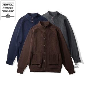 ウールカーディガン ニットカーディガン メンズ 男女兼用 ラグランスリーブ 厚手 ニットジャケット アウター セーター スタンドカラー メンズアウター 秋冬 保温