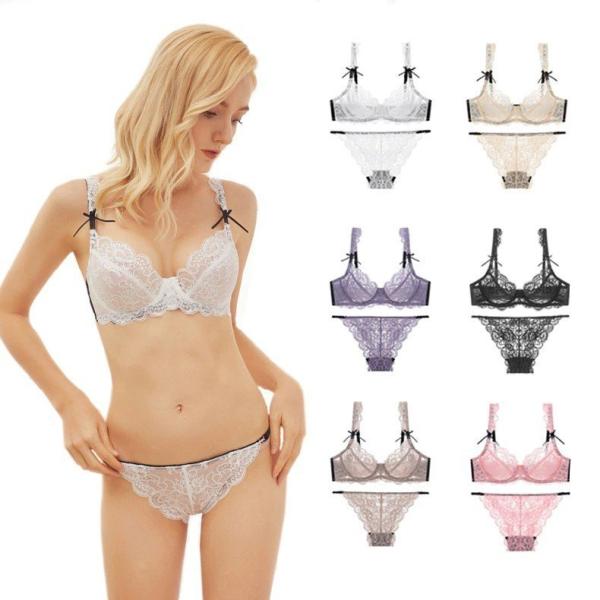大きいサイズ Eカップ追加 ブラショーツセット シースルー レディース 総レース セクシー Tバック...
