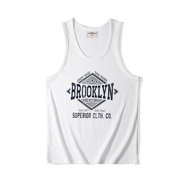 タンクトップス メンズ ロゴ おしゃれ ヘビーウェイト 棉100% ベスト Tシャツ ヴィンテージ風...