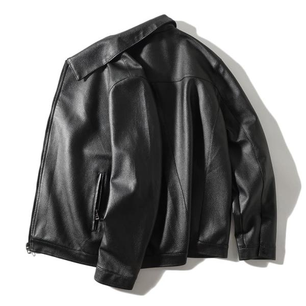 メンズ 革ジャン レザージャケット ジャンパー ジップアップ ブルゾン 革ジャケット PUレザー ク...