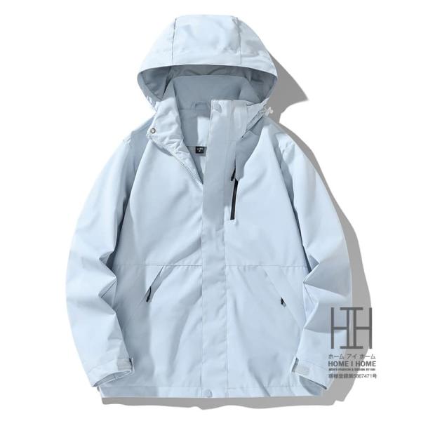 マウンテンパーカー メンズ レディース 撥水 登山服 防風 フード脱着可ウィンドブレーカー 防風ジャ...