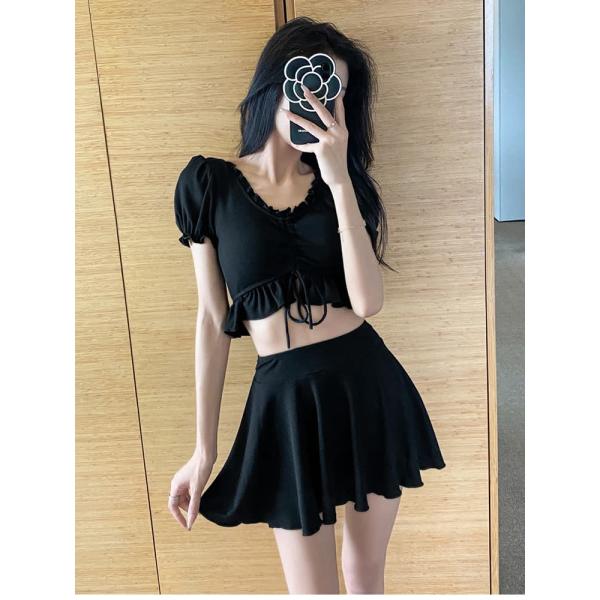 水着 レディース ビキニ スカート 体型カバー ビスチェ風 セパレート 2点セット バスト盛れる ノ...