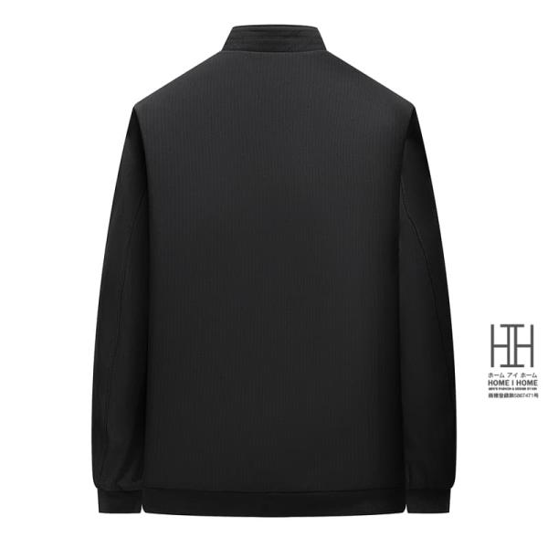 ボアジャケット 中綿ジャケット メンズ 裏起毛 スタンドカラー 立ち襟 ストライプ柄 ワンポイント ...