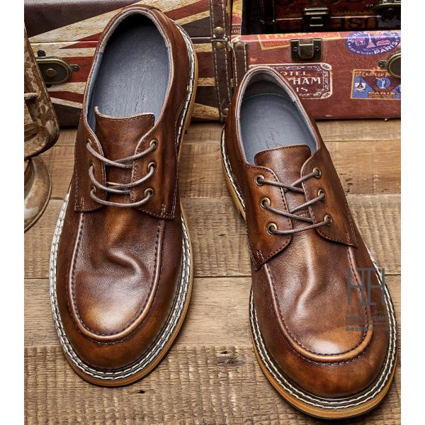 革靴 ビジネスシューズ メンズ 牛革 本革 レザーシューズ レザー カジュアルシューズ 紳士靴 通勤...