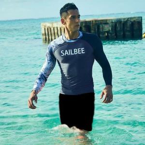 長袖 ラッシュガード メンズ 水泳 水着 サーフィン 日焼け対策 UPF50+ 速乾 水陸両用 プル...