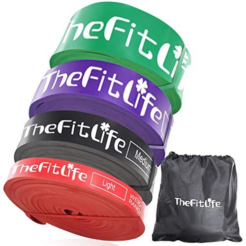 TheFitLife トレーニングチューブ 筋トレチューブ 懸垂チューブ (4色セット)