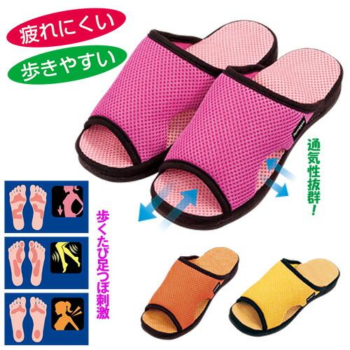 ルームシューズ スリッパ 疲れにくい 足つぼ 健康サンダル 足ツボ 刺激 足裏 指圧 室内履き フッ...