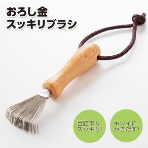 キッチン用品 ブラシ ステンレス おろし金 すり鉢 かき出す かき集める 溝 穴 目詰まり サビに強い 握りやすい 便利 おろし金スッキリブラシ（メール便可）