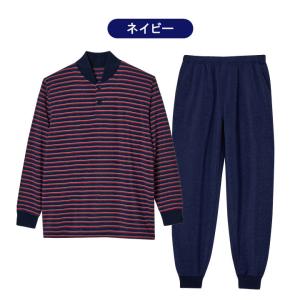 紳士 ルームウェア パジャマ 裏起毛 フリース...の詳細画像3