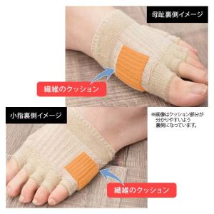 外反母趾 内反小趾 両サイド 保護靴下 ムレ対...の詳細画像3