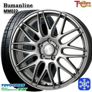 215/65R16インチ TOYO トーヨー ウィンター トランパス TX 5H114.3 スタッドレスタイヤホイール4本セット ヒューマンライン MM022