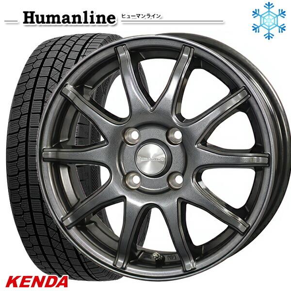 165/65R14インチ ケンダ KENDA KR36 4.5J 4H100 スタッドレスタイヤホイ...