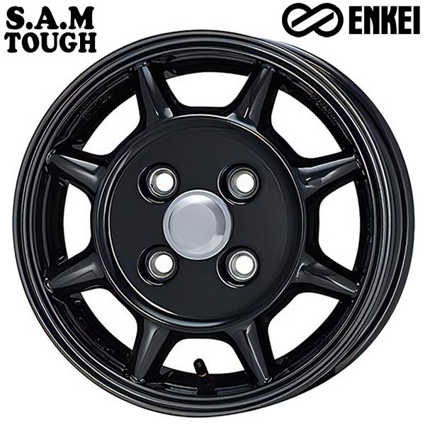 サマータイヤ ホイール4本セット 145/80R12インチ 80/78N 4H100 ENKEI S...