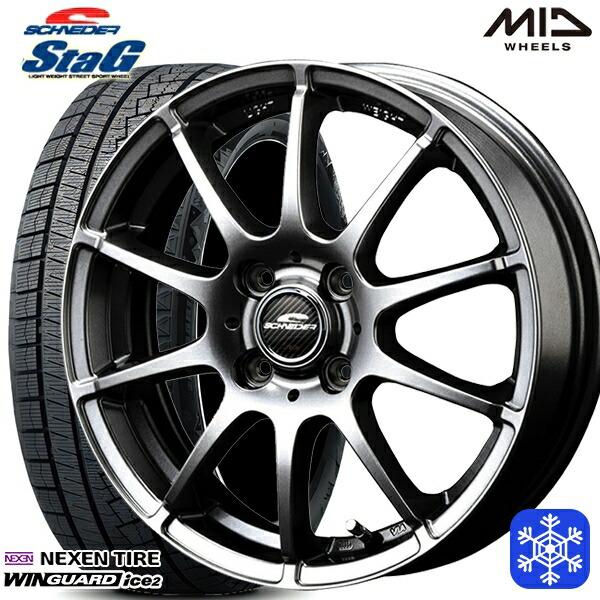 155/65R13インチ NEXEN WINGUARD ice2 4H100 スタッドレスタイヤホイ...