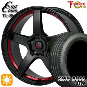 サマータイヤ ホイール4本セット 215/45R17インチ 5H100 トレジャーワン クリフクライム TC09 RED キングボス G866