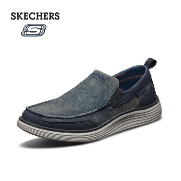 SKECHERS メンズ モダン スニーカー カジュアルシューズ スリッポン ひもなし 新作 659...