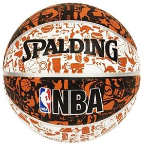 スポルディング　NBA　グラフィティボール5号　オレンジ×ホワイト　バスケットボール5号　83-360J