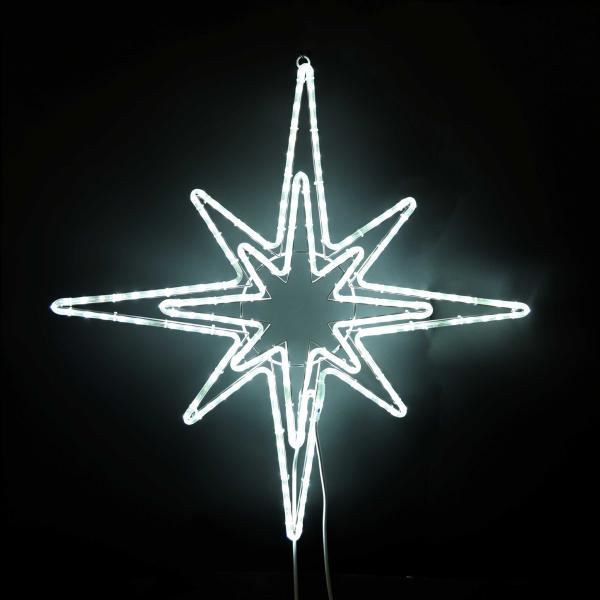 コロナ産業　フラッシュスターバースト80（白色）LEDチューブライト　スターモチーフ　クリスマスイル...