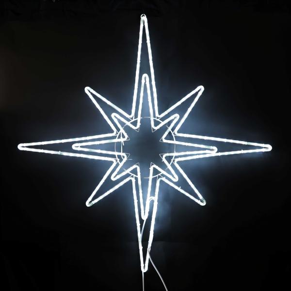 コロナ産業　フラッシュスターバースト110白　LEDチューブライト　スターモチーフ　クリスマスイルミ...