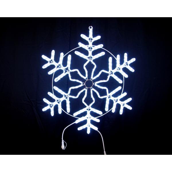 コロナ産業　スノーフレーク80（白色）LEDチューブライト　2Dモチーフ　常点プラグコード付　クリス...