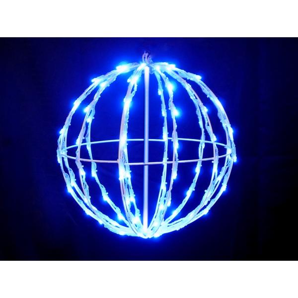 コロナ産業　ラインボール40cm　青色LED110球　NEWバージョン　30W連結可　常点プラグコー...