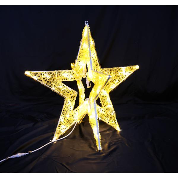 コロナ産業　フラッシュクロススター80ゴールド　ゴールドLED120球　電源コード180cm付　3D...