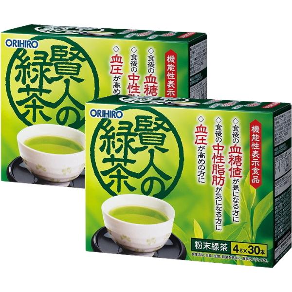 【送料無料】オリヒロ 賢人の緑茶 30本×2個セット｜食後の血糖値・中性脂肪が気になる方、血圧が高め...