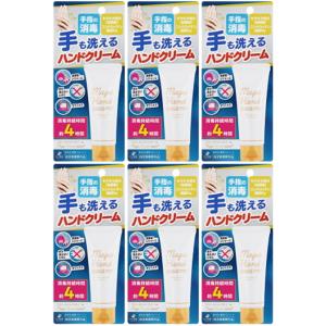 セール【送料無料】マジックハンドクリーム 40g×6個セット 指定医薬部外品 ゼリア新薬 手も洗えるハンドクリーム 手指の洗浄・消毒剤