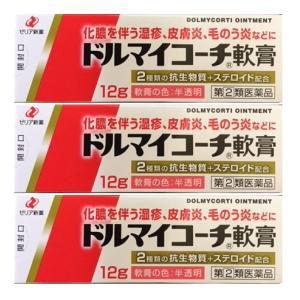 ドルマイコーチ軟膏 12g×3個セット｜指定第2類医薬品｜ゼリア新薬