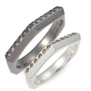 シルバー 婚約指輪 結婚指輪 エンゲージリング ペアリング ダイヤモンド ペア プレゼント ディグニ...