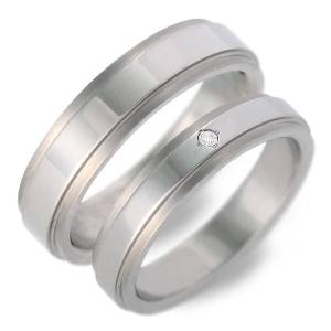ペアリング 2本セット 刻印 カップル 結婚指輪 チタン ダイヤモンド ブランド プレゼント｜jwell-com