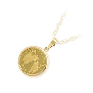 ペンダントヘッド トップ  純金 K24 コイン 小判 Royal Mint ゴールド｜jwell-com