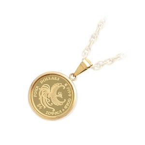 ペンダントヘッド トップ  純金 K24 コイン 小判 Royal Mint ゴールド｜jwell-com