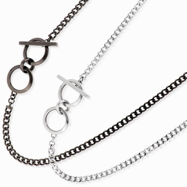 Sweet Rose ステンレスペアネックレス STN004-BK-S レディース 彼女 女性 誕生...