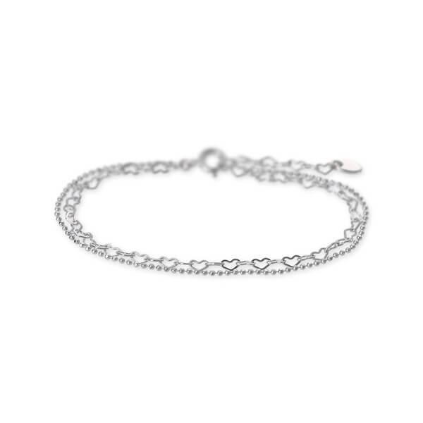 シルバー ブレスレット ハート 彼女 ラッピング ピンキーアンドダイアン 誕生日 レディース プレゼ...