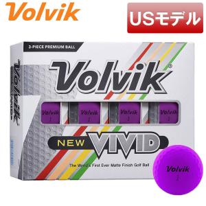 ボルビック ゴルフボール VIVID マットパープル カラーボール  12球入り Volvik