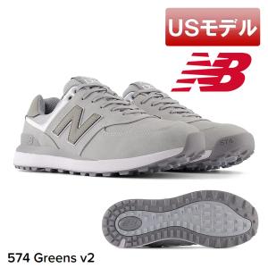 (USモデル)ニューバランス 574グリーンズV2 スパイクレスシューズ グレー 4E 幅広 New Balance Golf MG574LG