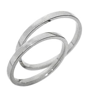 結婚指輪 シンプル ストレート マリッジリング ホワイトゴールドK18 ペアリング 2本セット 受注｜jwl-i